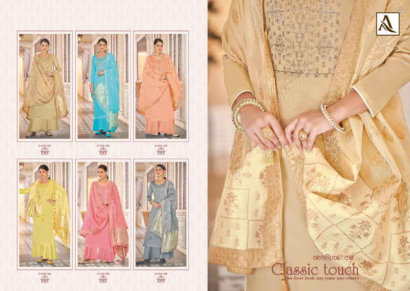 Alok Suit Dno 01 To 06 Silk With Beautiful Embroidery Party Wear Stylish Designer Salwar Suit