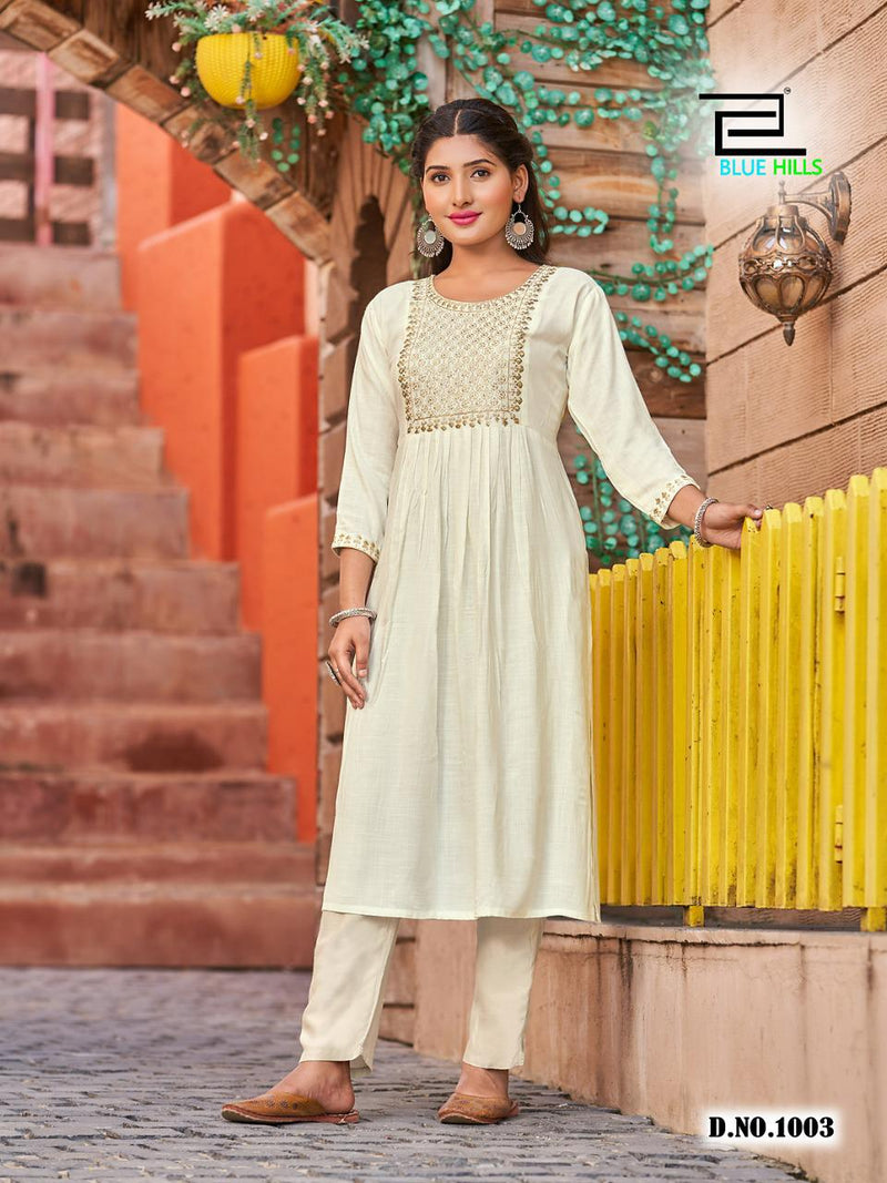 Blue Hills Classic Vol 15 Rayon With Beautiful Embroidery Work Stylish Designer Casual Look Kurti