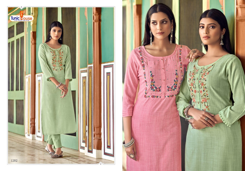 Tunic House Cloud Rayon With Hand Work Stylish Designer Festive Wear Fancy Kurti