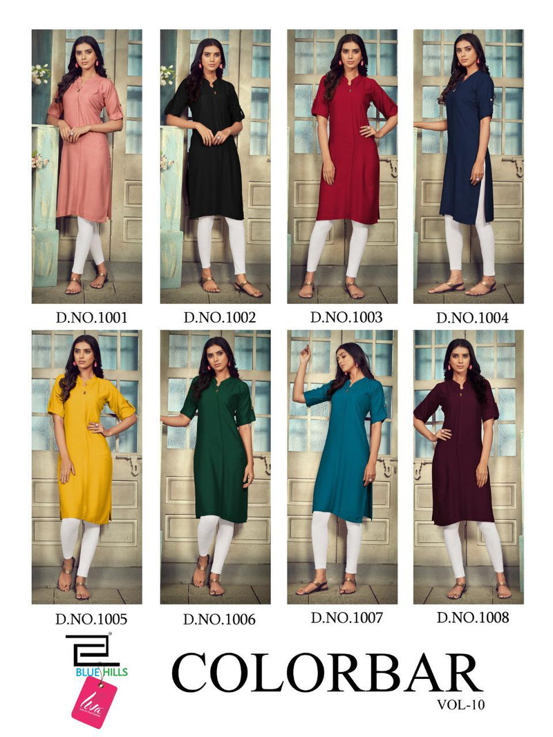 Blue Hills Colorbar Rayon Causal Wear Kurti