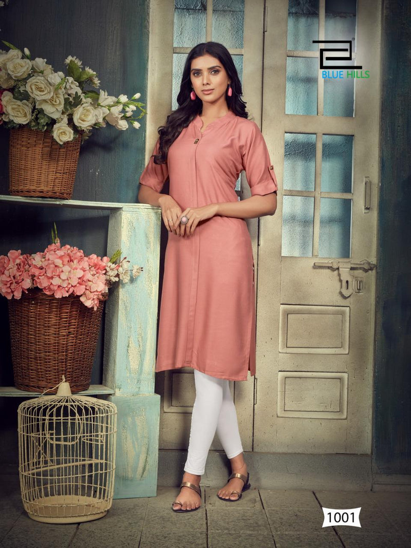Blue Hills Colorbar Rayon Causal Wear Kurti