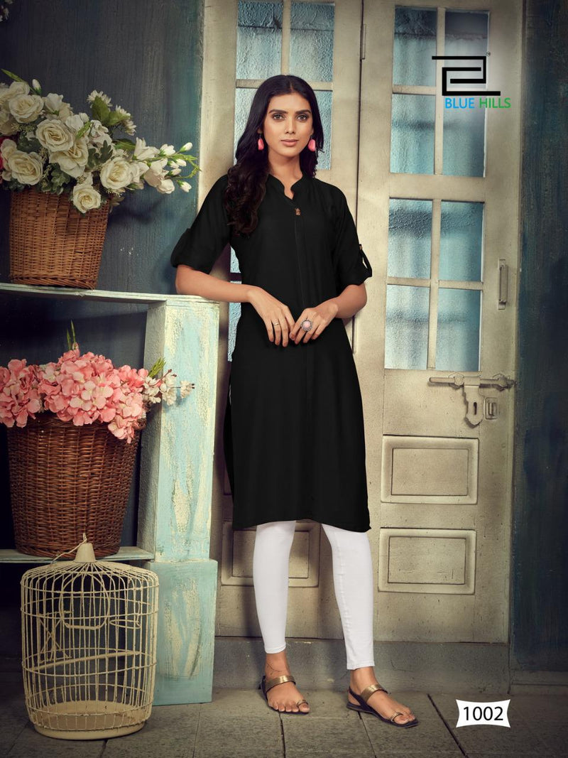 Blue Hills Colorbar Rayon Causal Wear Kurti