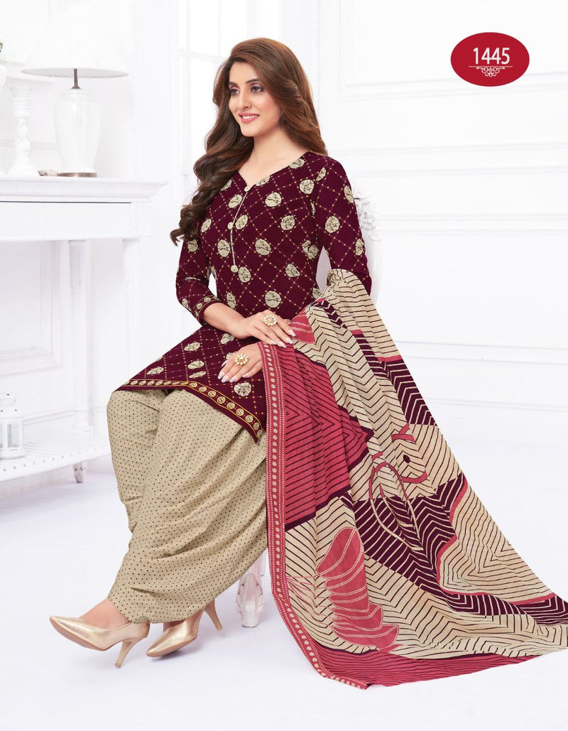 Baalar Colors Patiyala Vol 1 Pure Cotton With Printed Work Stylish Designer Casual Salwar Suit
