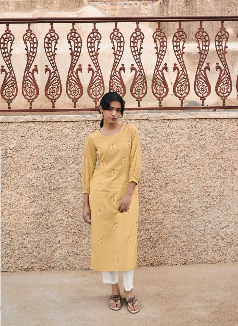 Four Buttons Colors Vol 15 Rayon All Over Intricate Embroideries Fancy Designer Kurti