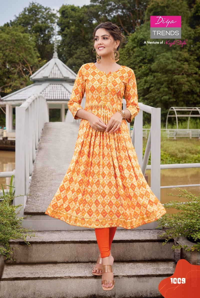 Diya Trends Colour Flair Vol 1 Rayon With Heavy Embroidery Work Stylish Designer Festive Wear Long Gown