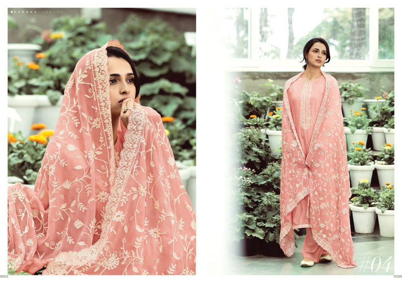 Varsha Cora Cotton Embroidered Party Wear Salwar Suits