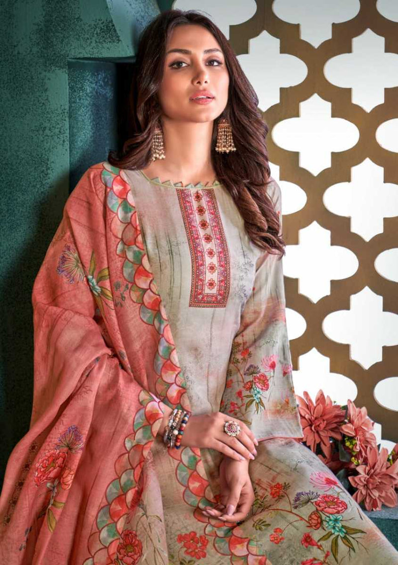 Skt Suits Coral Cambric Cotton Digital Printed Festive Wear Salwar Suits