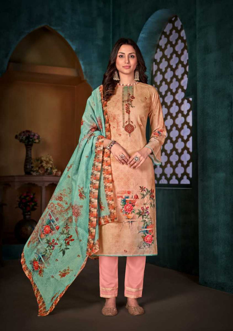 Skt Suits Coral Cambric Cotton Digital Printed Festive Wear Salwar Suits