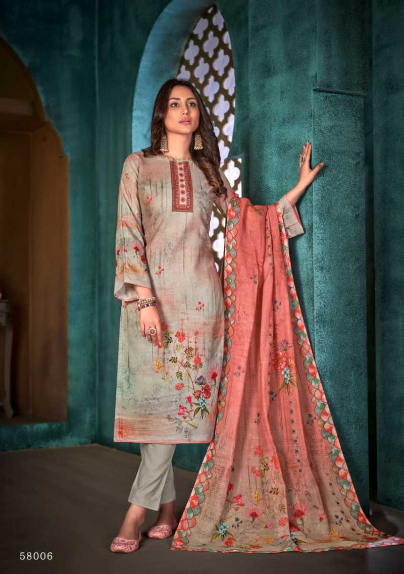 Skt Suits Coral Cambric Cotton Digital Printed Festive Wear Salwar Suits
