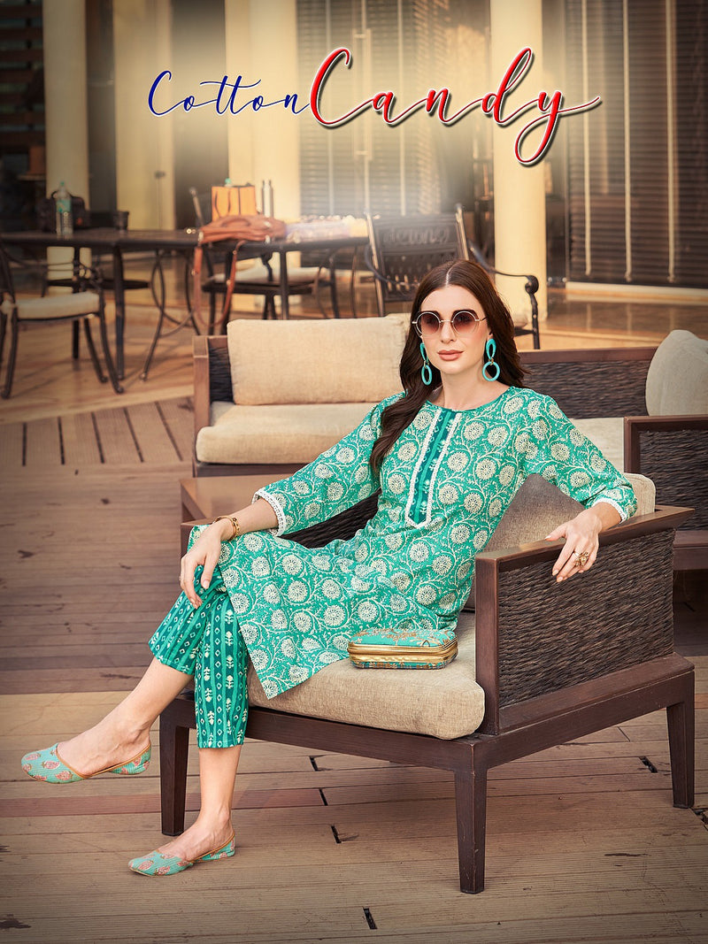 MF Cotton Candy Vol 1 Pure Cotton Printed Fancy Dailywear Designer Kurti