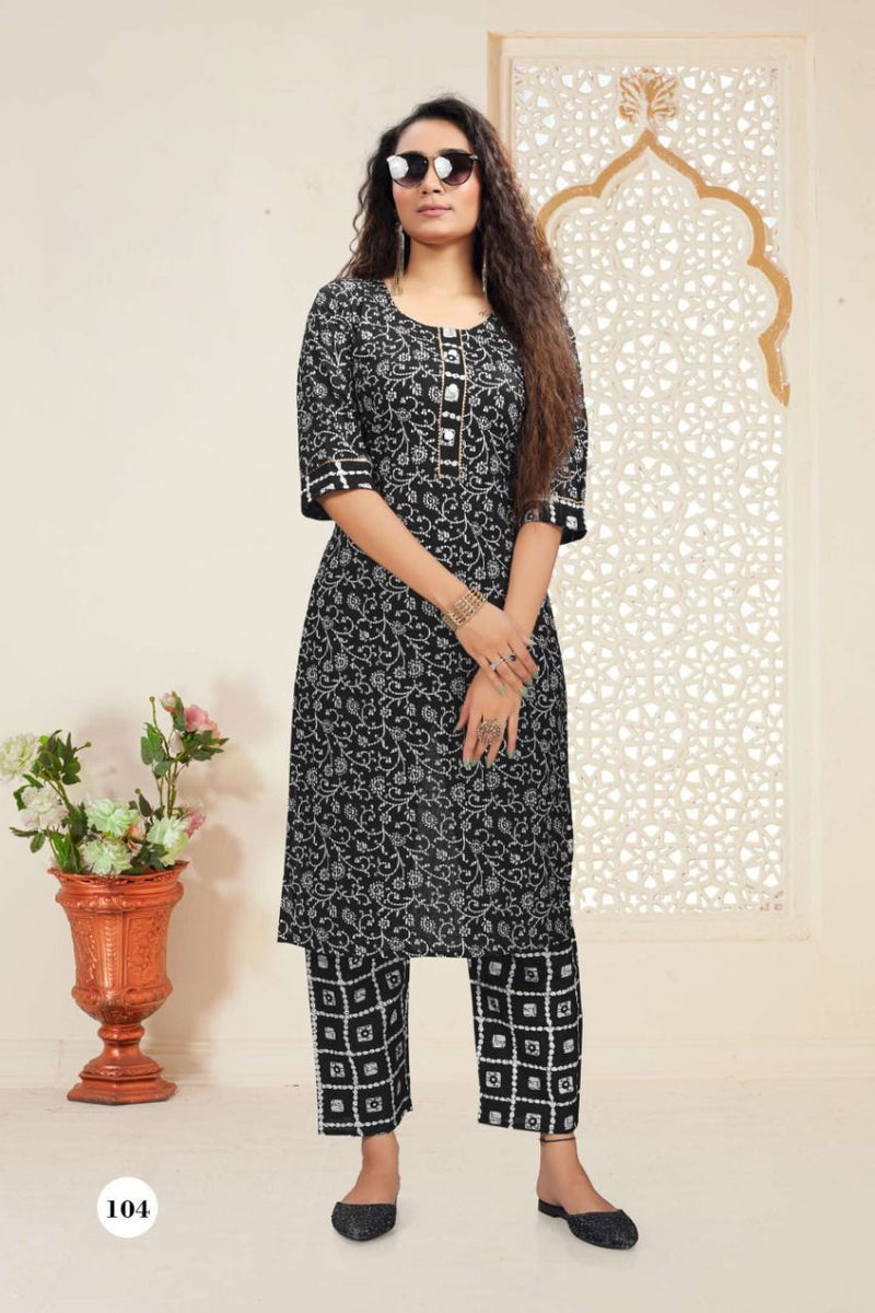 MF Cotton Canvas Cotton Printed Fancy Casual Wear Kurtis With Bottom