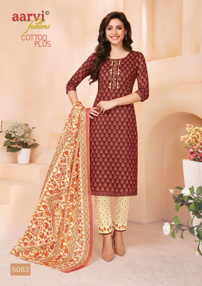 Aarvi Fashion Cotton Plus Cambric Cotton Printed Festive Wear Salwar Suits