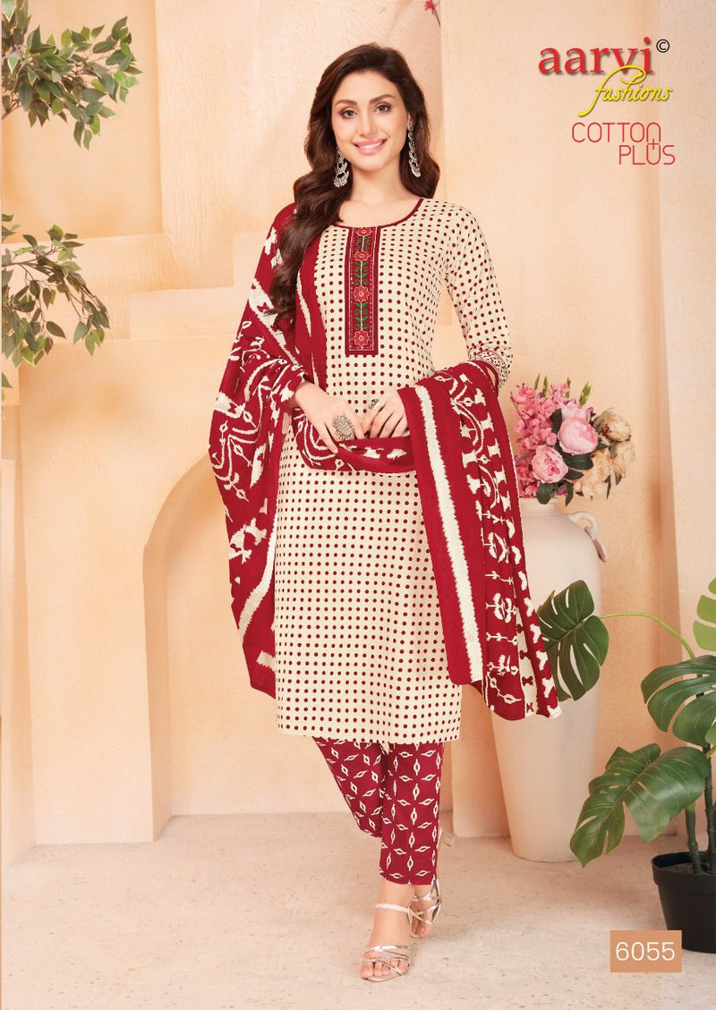 Aarvi Fashion Cotton Plus Cambric Cotton Printed Festive Wear Salwar Suits