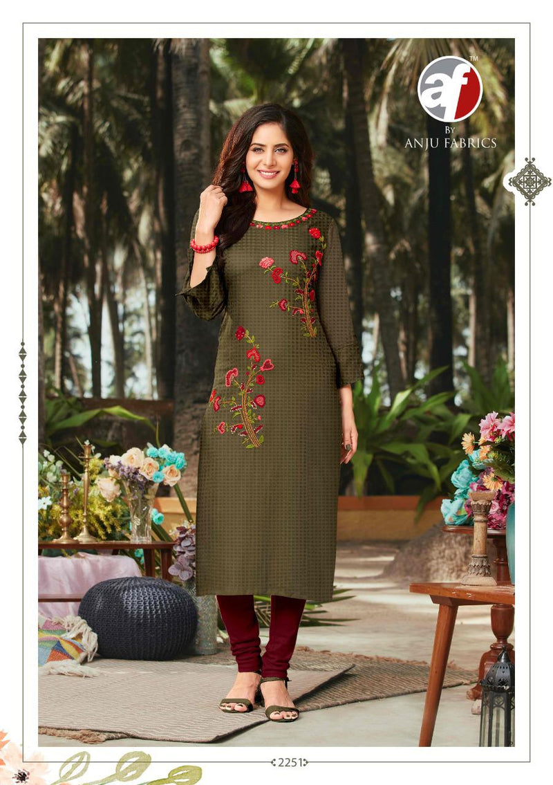 Anju Fabrics Crazy Vol 2 Viscose Rayon Party Wear Kurtis