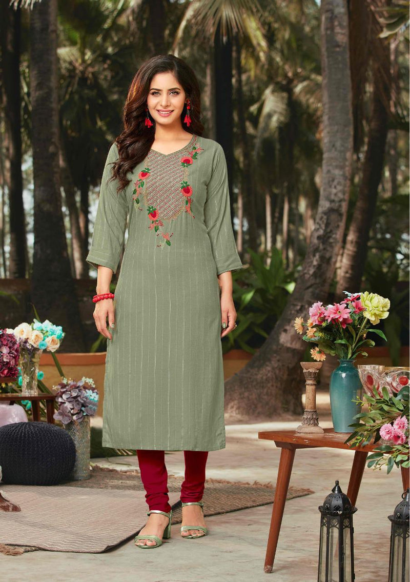 Anju Fabrics Crazy Vol 2 Viscose Rayon Party Wear Kurtis