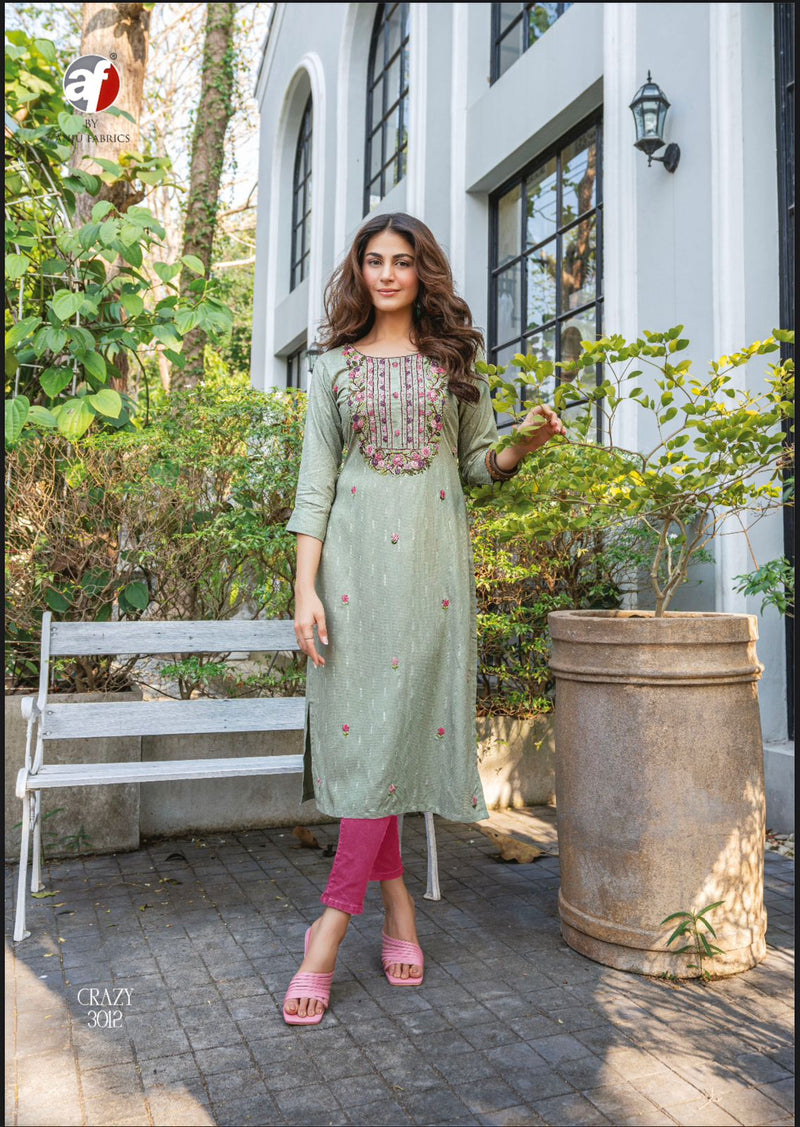 Anju Fabrics Crazy Vol 5 Heavy Viscose Rayon Knot Work Fancy Designer Kurti