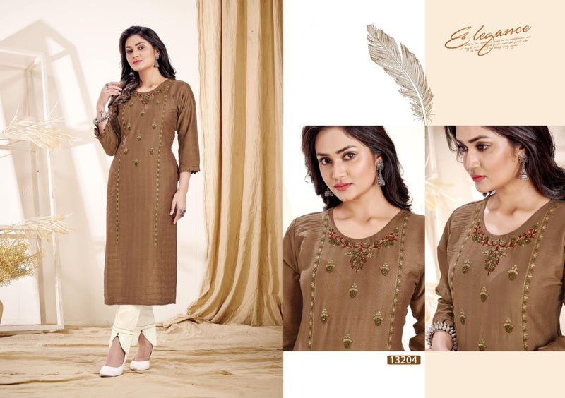 Kalaroop Kajree Fashion Creamy Fancy Rayon Party Wear Embroidered Kurtis