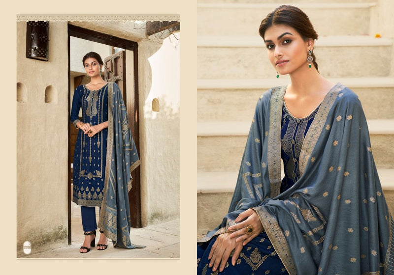 Charmy Fashion Saffron PAshmina Jacquard Salwar Suit