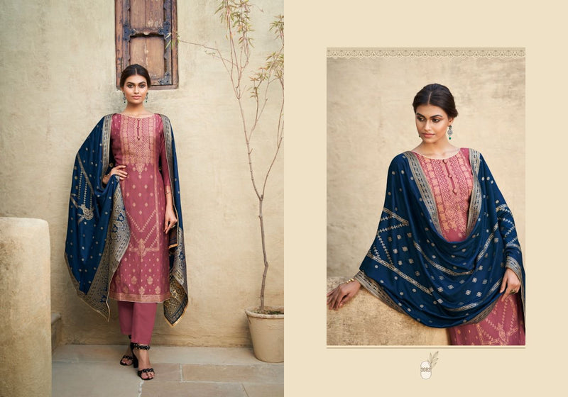 Charmy Fashion Saffron PAshmina Jacquard Salwar Suit
