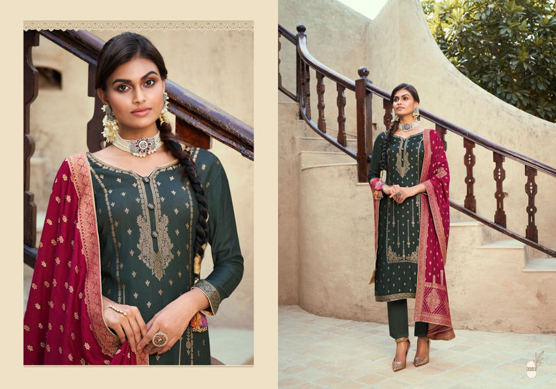 Charmy Fashion Saffron PAshmina Jacquard Salwar Suit