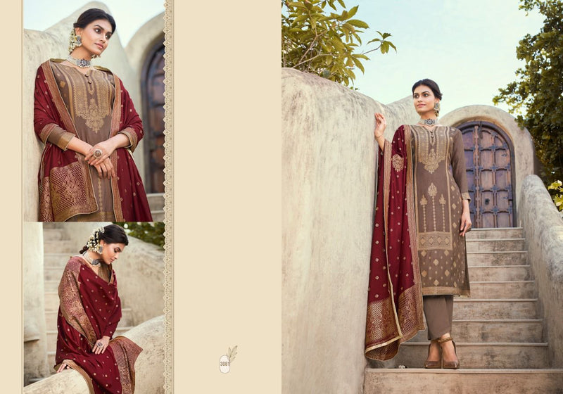 Charmy Fashion Saffron PAshmina Jacquard Salwar Suit