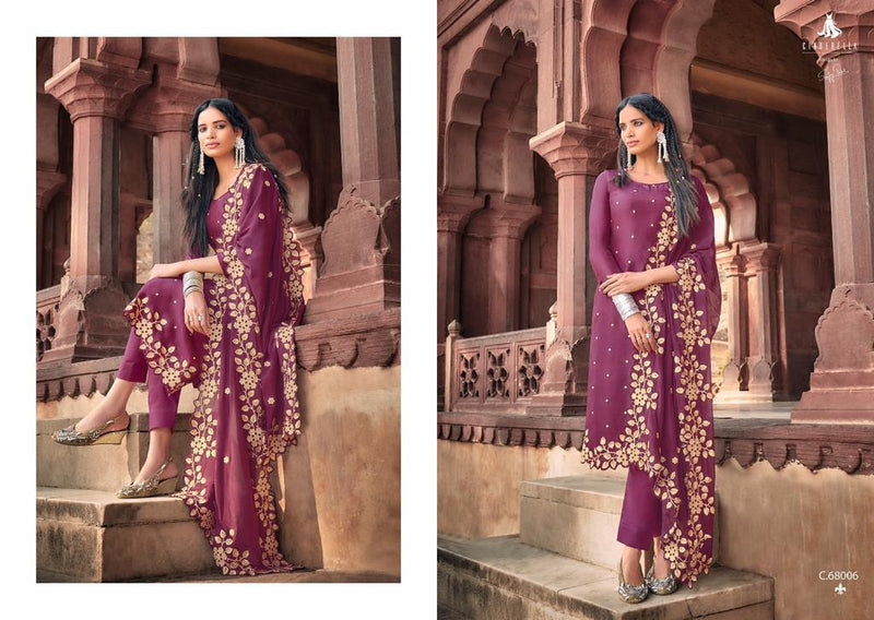 Cinderella Launch Reem Uppada Silk With Heavy Embroidery Work Exclusive Designer Fancy Salwar Kameez