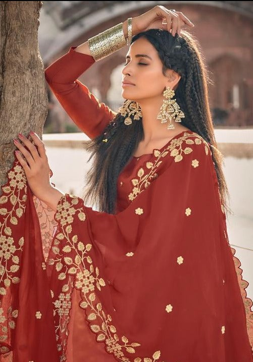 Cinderella Launch Reem Uppada Silk With Heavy Embroidery Work Exclusive Designer Fancy Salwar Kameez