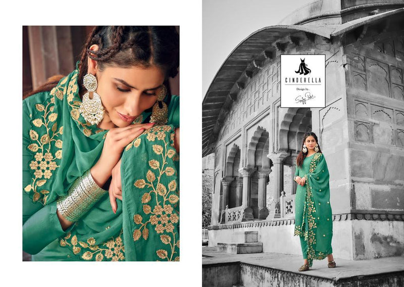 Cinderella Launch Reem Uppada Silk With Heavy Embroidery Work Exclusive Designer Fancy Salwar Kameez