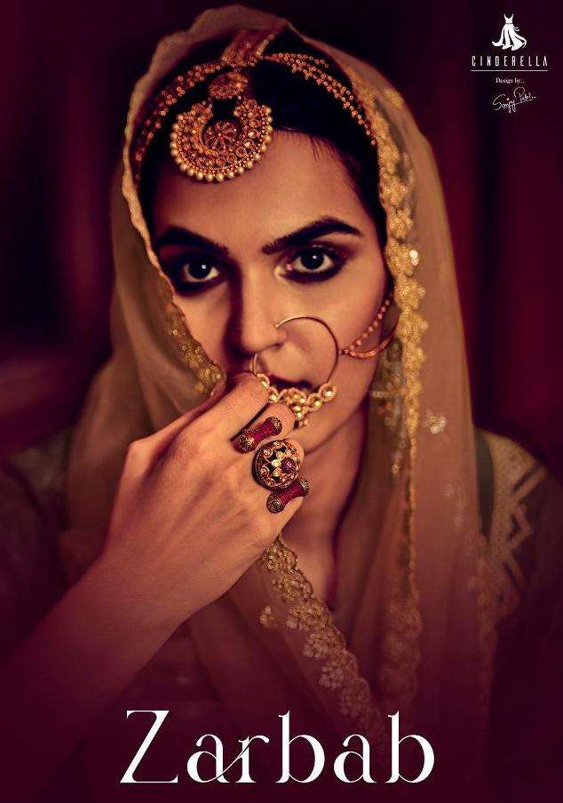 Cindrella Zarbab Pure Silk Jacquard With Fancy Embroidery Work Salwar Suit