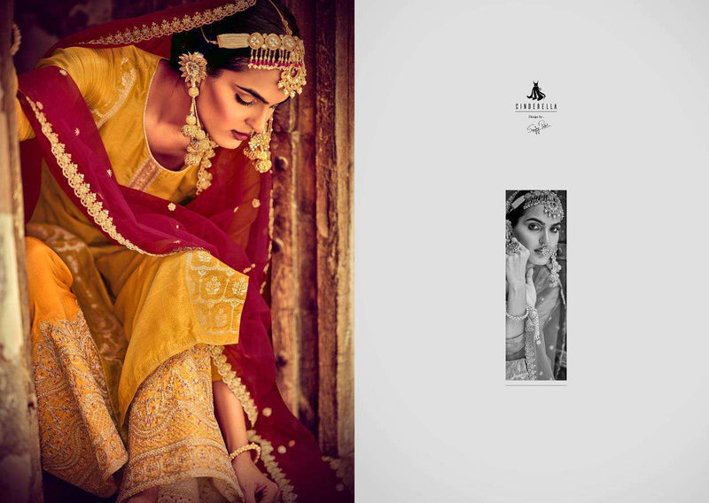 Cindrella Zarbab Pure Silk Jacquard With Fancy Embroidery Work Salwar Suit