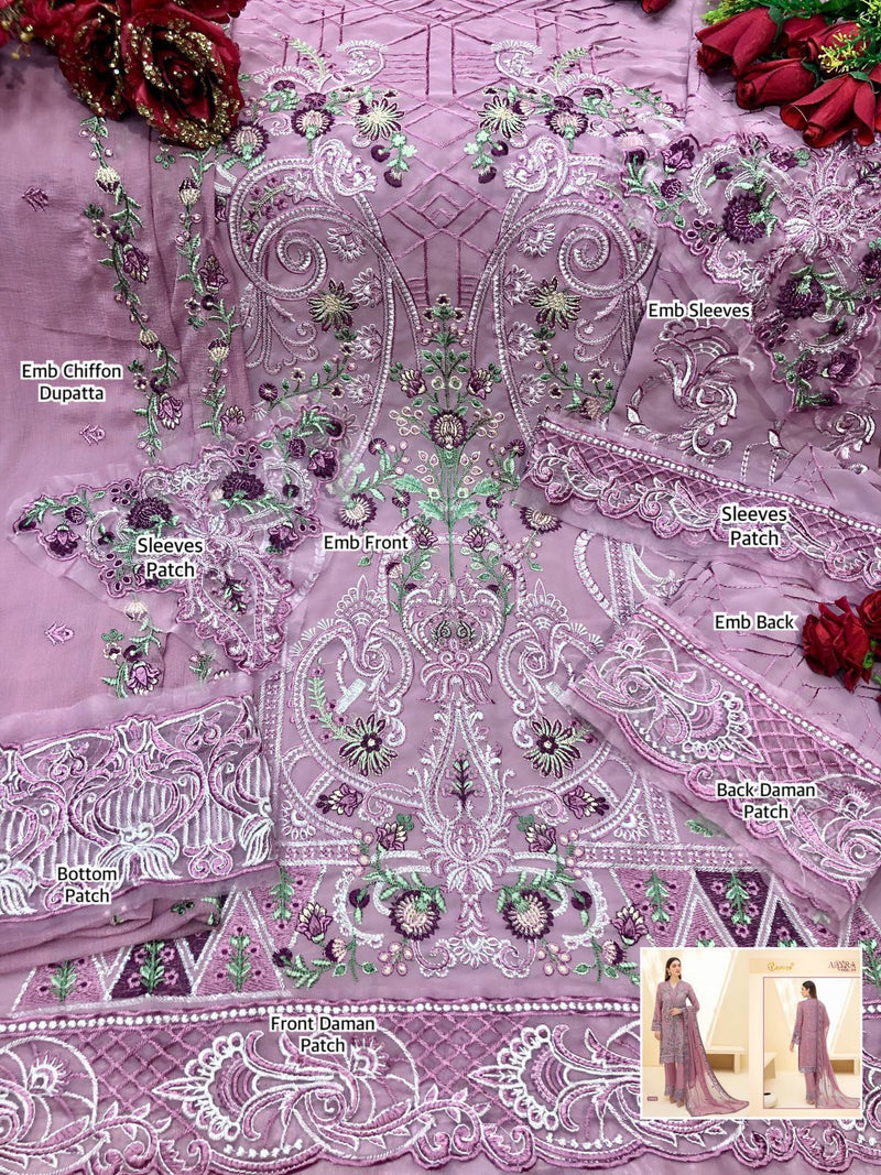Cosmos Aayra Vol 19 Fox Georgette Heavy Embroidered Work Salwar Kameez