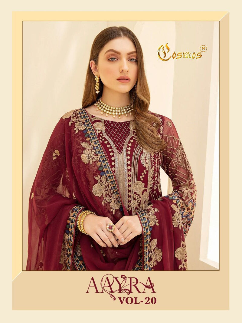 Cosmos Aayra Vol 20 Fox Georgette Heavy Embroidered Work Salwar Kameez