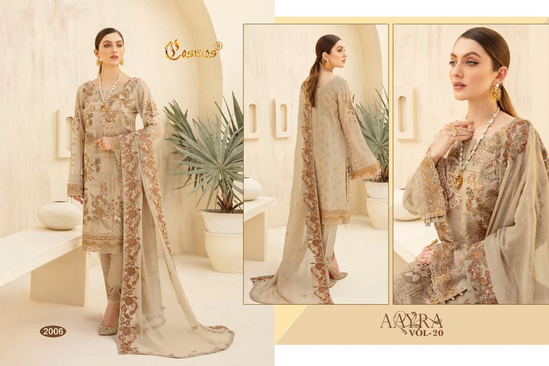 Cosmos Aayra Vol 20 Fox Georgette Heavy Embroidered Work Salwar Kameez