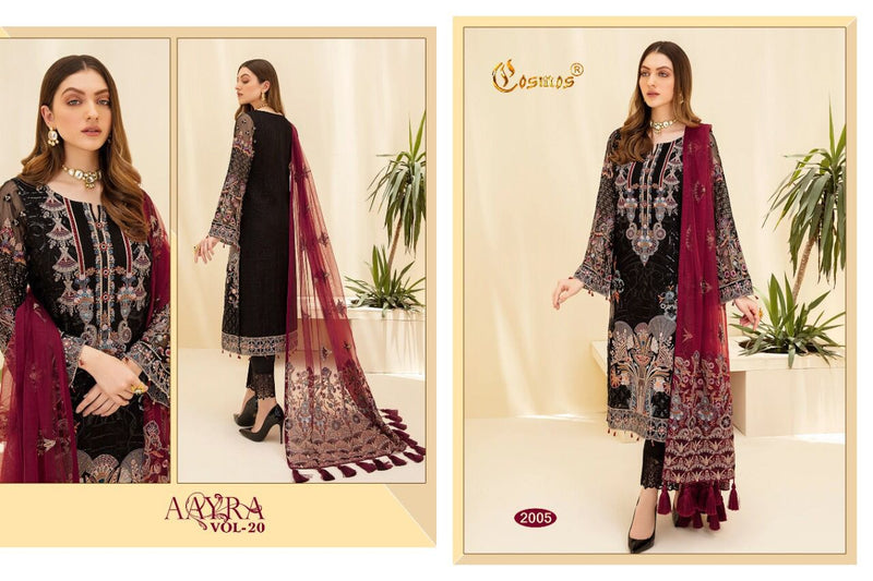 Cosmos Aayra Vol 20 Fox Georgette Heavy Embroidered Work Salwar Kameez