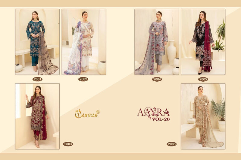 Cosmos Aayra Vol 20 Fox Georgette Heavy Embroidered Work Salwar Kameez