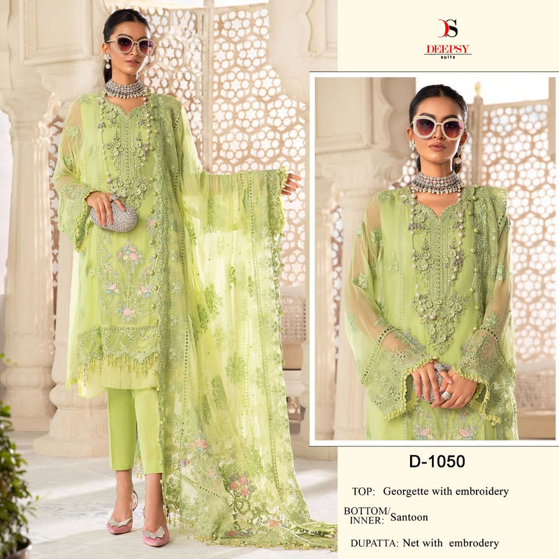 Deepsy Suit Dno 1050 D Georgette With Beautiful Heavy Embroidery Work Stylish Designer Party Wear Salwar Kameez