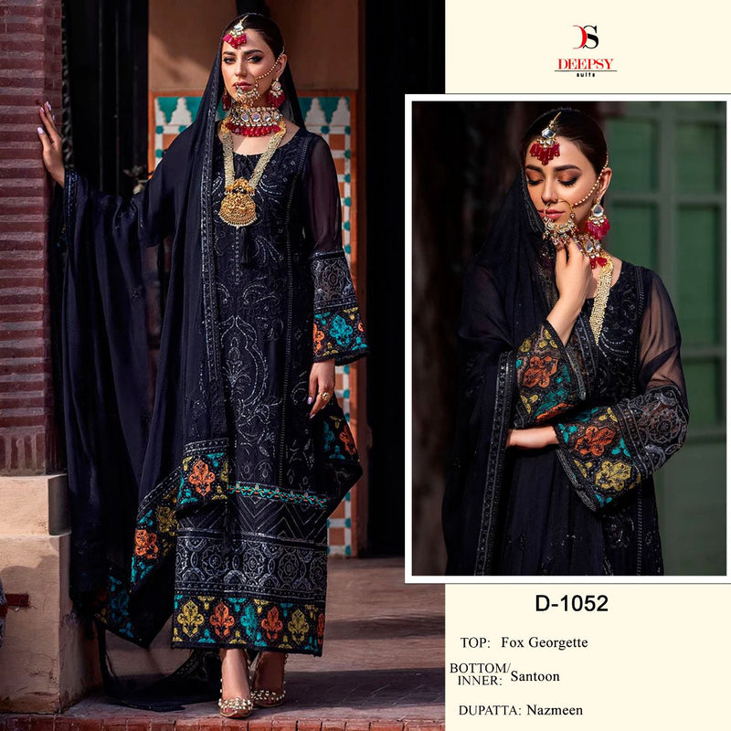 Deepsy Suit Dno 1052 Georgette With Heavy Embroidery Work Stylish Designer Pakistani Salwar Kameez