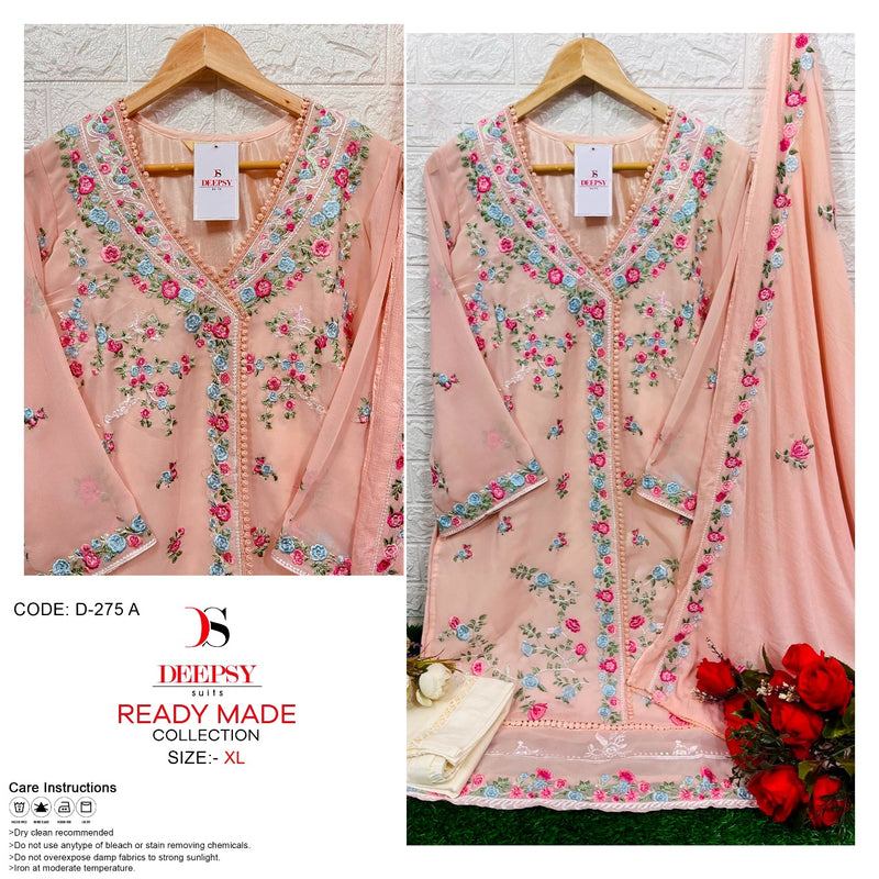 Deepsy Suit Dno 275 Georgette With Embroidery Work stylish Designer Festive Wear Pret Kurti