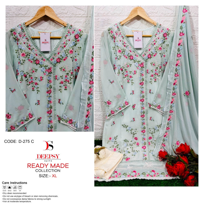 Deepsy Suit Dno 275 Georgette With Embroidery Work stylish Designer Festive Wear Pret Kurti