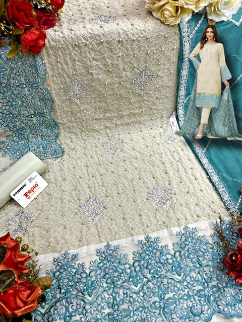 Fepic Rosemeen C 5218 Georgette With Heavy Embroidery Work Stylish Designer Fancy Salwar Kameez