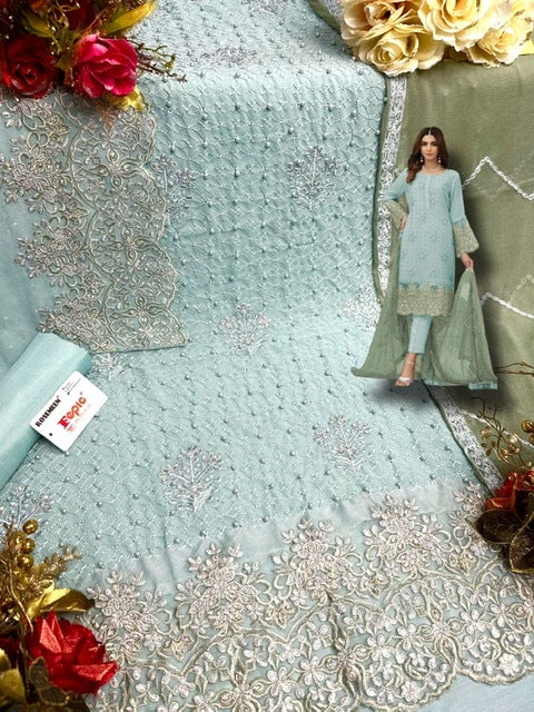 Fepic Rosemeen C 5218 Georgette With Heavy Embroidery Work Stylish Designer Fancy Salwar Kameez
