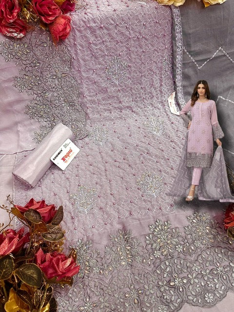 Fepic Rosemeen C 5218 Georgette With Heavy Embroidery Work Stylish Designer Fancy Salwar Kameez