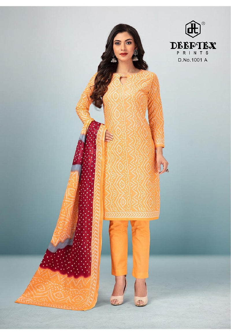 Deeptex Prints 4 Colors Vol 1 D No 1001 Cotton Printed Party Wear Salwar Kameez
