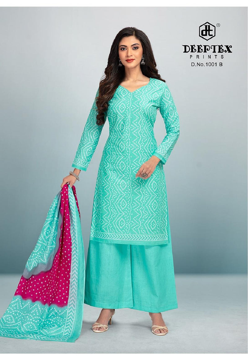 Deeptex Prints 4 Colors Vol 1 D No 1001 Cotton Printed Party Wear Salwar Kameez
