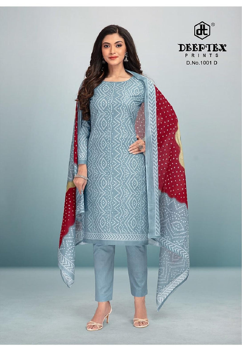 Deeptex Prints 4 Colors Vol 1 D No 1001 Cotton Printed Party Wear Salwar Kameez