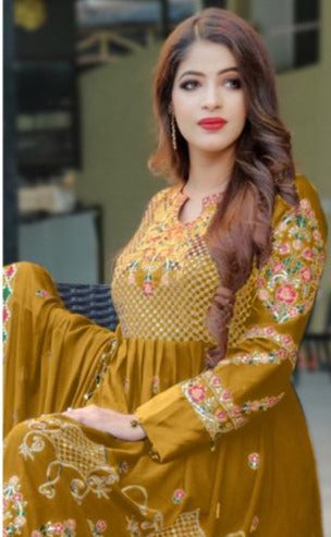 Zaha D No 10028 Embroidered Pakistani Style Party Wear Salwar Suits