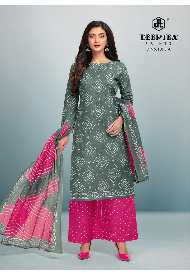 Deeptex Prints 4 Colors Vol 1 D No 1003 Cotton Printed Party Wear Salwar Suits