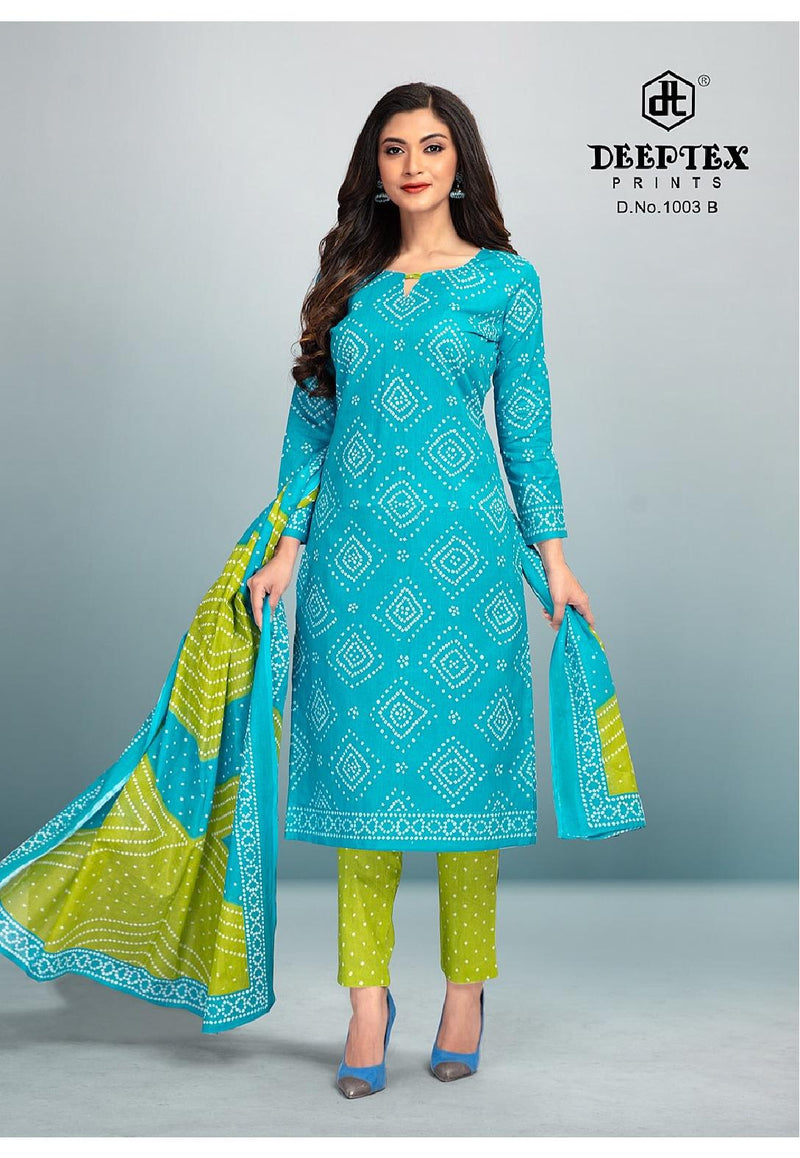Deeptex Prints 4 Colors Vol 1 D No 1003 Cotton Printed Party Wear Salwar Suits