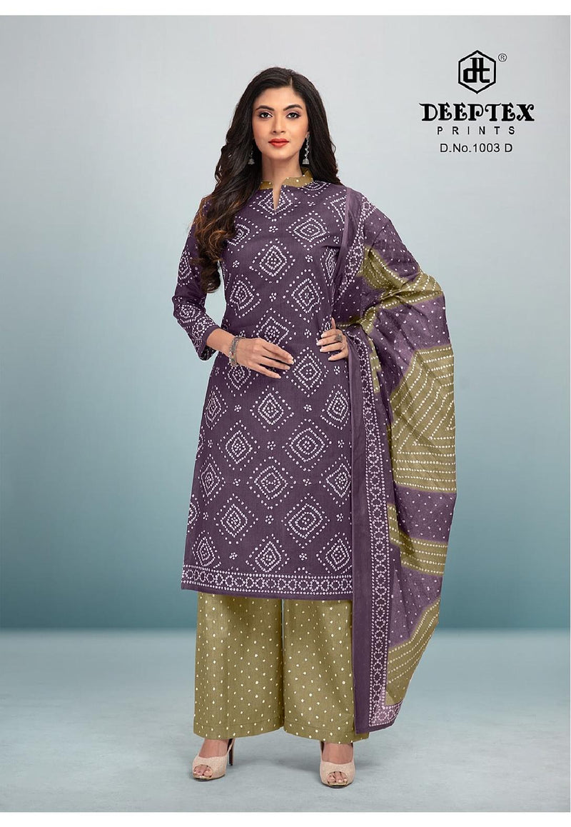 Deeptex Prints 4 Colors Vol 1 D No 1003 Cotton Printed Party Wear Salwar Suits