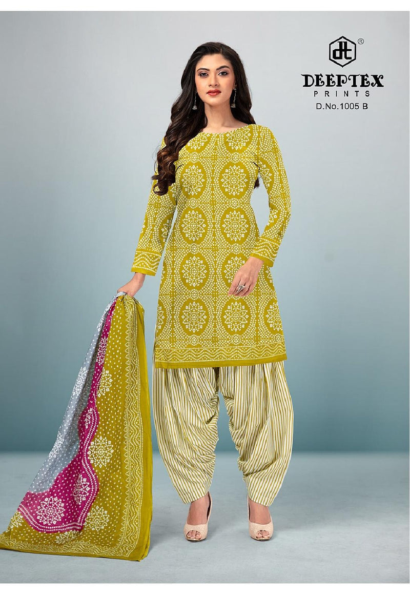 Deeptex Prints 4 Colors Vol 1 D No 1005 Pure Cotton Printed Festive Wear Salwar Suits